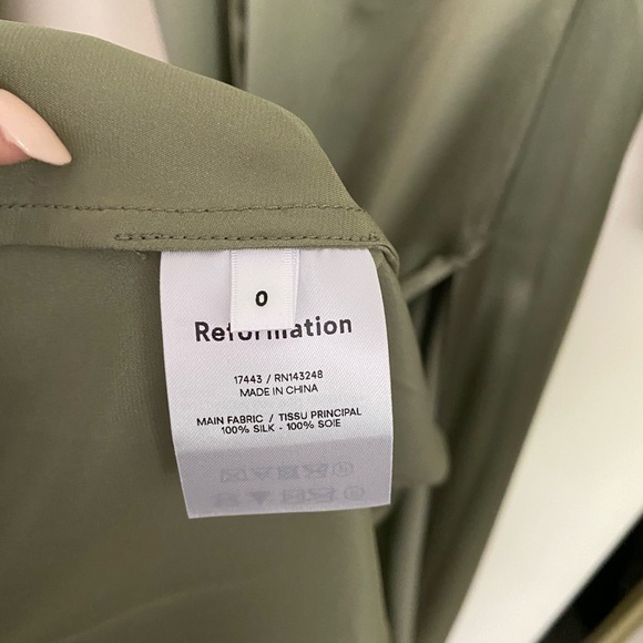 Reformation Maryanne Dress in Artichoke - Picture 3 of 6